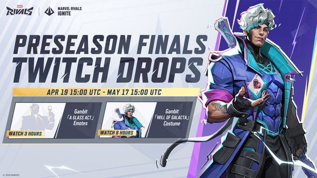 DeadeyeGLMF's tweet photo. Marvel Rivals Twitch Drops are officially ON.
Just watch the stream and the rewards roll in.  
Pull up, chill, chat, claim your drops, and let’s run some chaos together https://t.co/5V1MytpD7y https://t.co/vEqnZggkEy