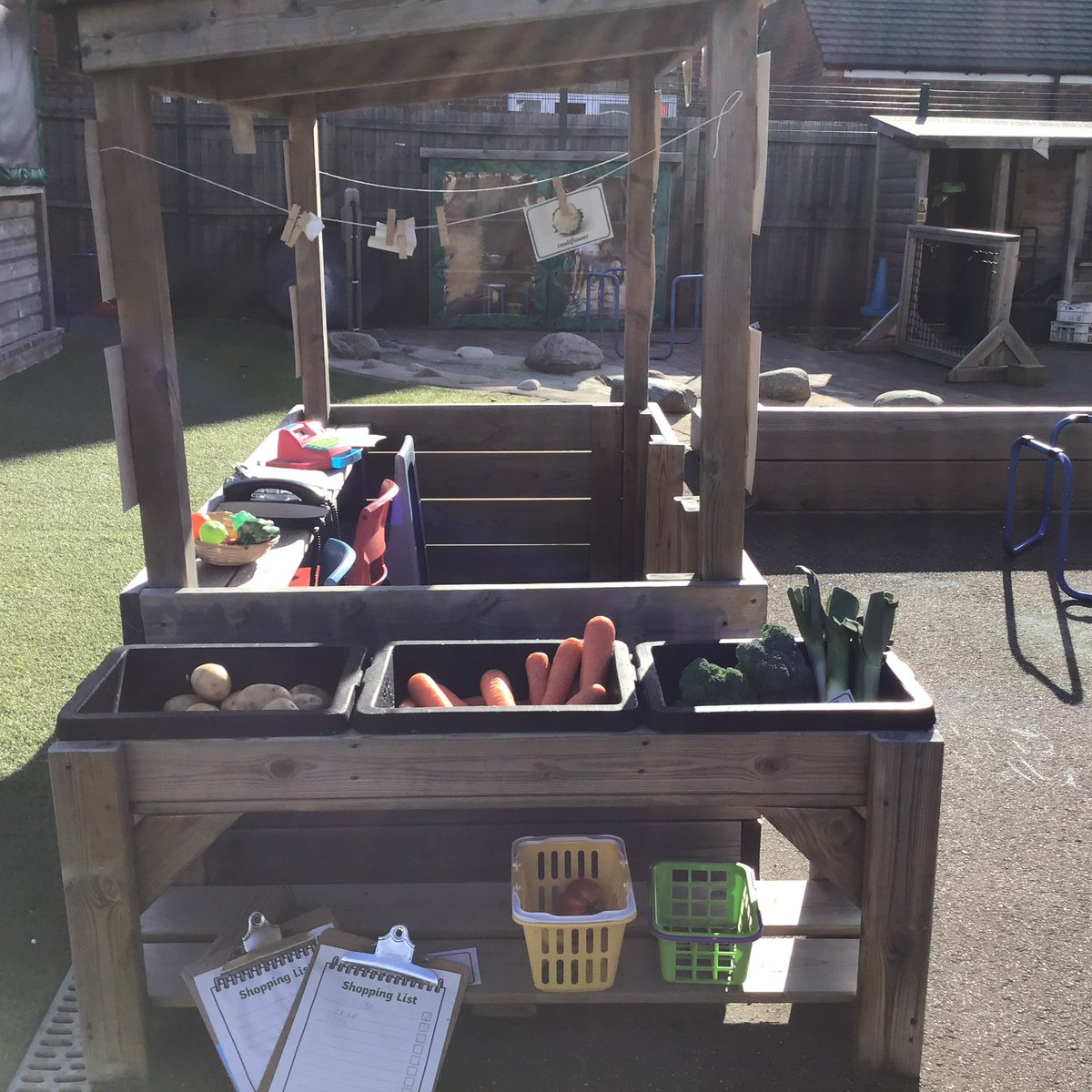 WygateA's tweet image. As part of our #Growing topic in EYFS the Fruit and Vegetable Stall is now ready and waiting for the children to explore, helping to further support their learning in a fun and hands-on way 🥕🥔🥦

#WygateWay #REACH #EYFS