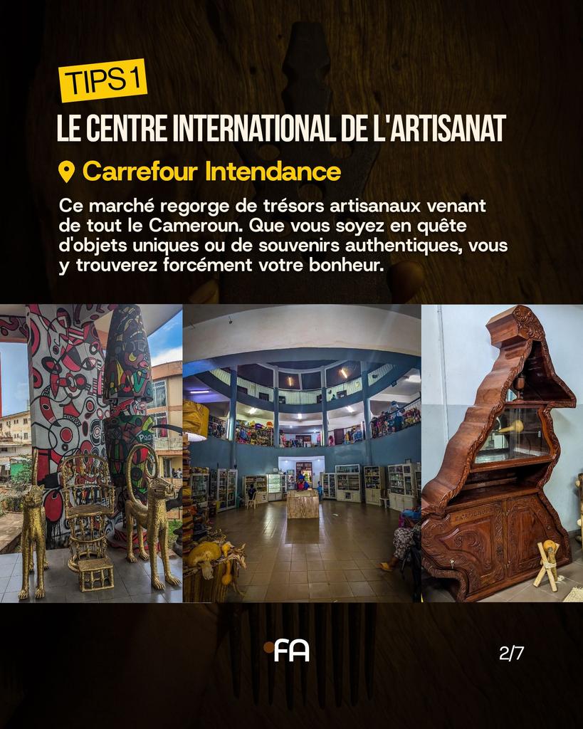 FranckAmana's tweet image. L’artisanat est l’expression vivante d’une culture. Dans ces marchés, des pièces fabriquées main avec précision et identité.
Suis ce carrousel je t'emmène avec moi 😃
1/2
#yaounde #artisanat #tourisme #cameroun
