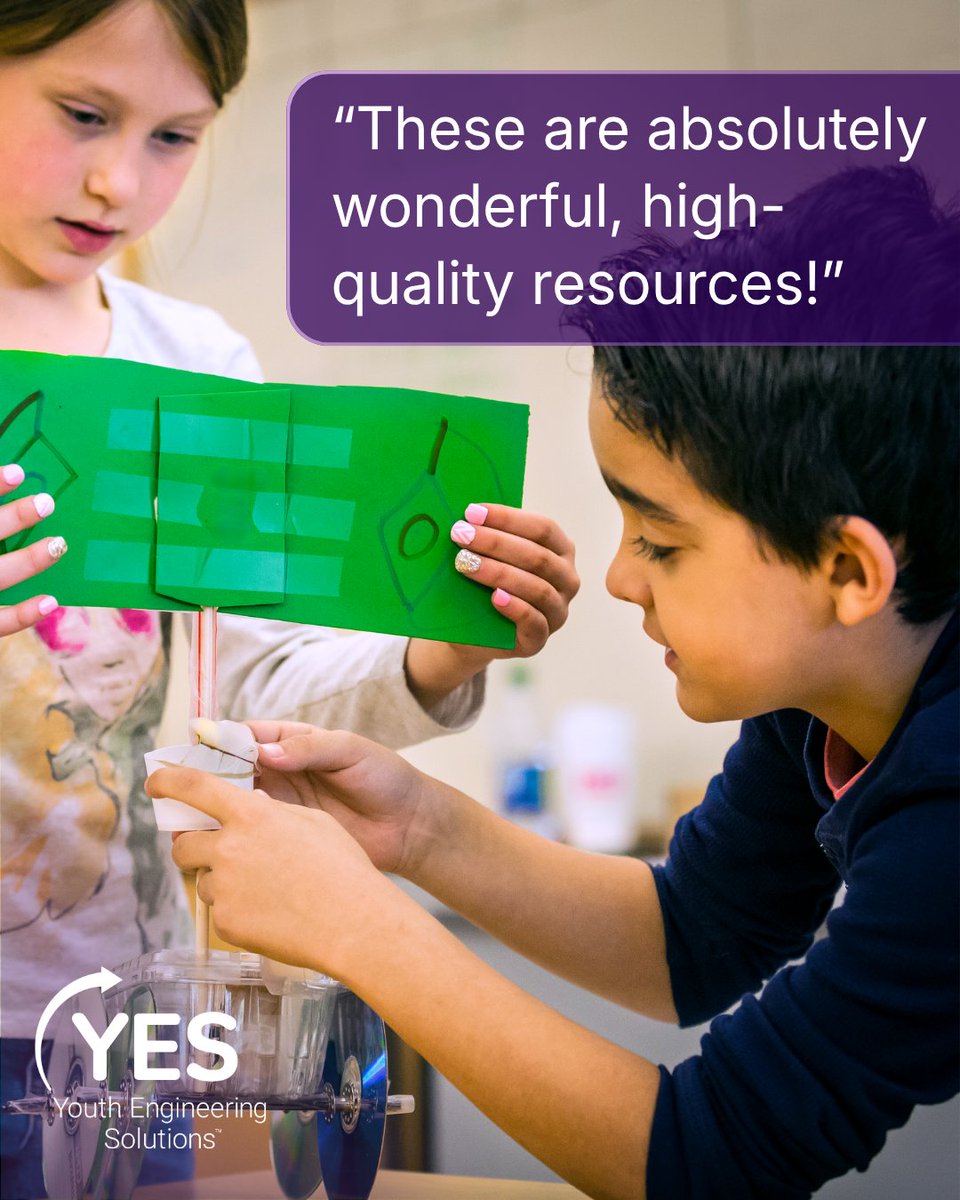 yesatmos's tweet image. “The most successful engineering lessons I've done with my classes. These are absolutely wonderful, high-quality resources. As a teacher, I know I can rely on lessons developed with high scientific and engineering rigor.” — YES Educator 2025 Survey

#K12STEM #EdChat #Engineering