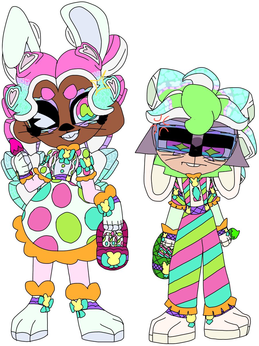 WATCH_I_GUESS's tweet image. TechSea when it’s Springfest 🩷💚

#splatoon #splatoonoc #splatoonidoloc