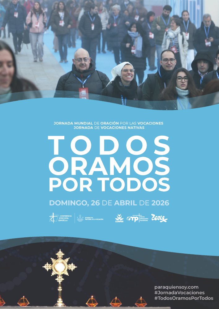 epapcmf's tweet photo. #TodosOramosPorTodos #JornadaVocaciones 🙏🙌

⏩ MATERIALES 2026 (mensaje Papa, cartel, catequesis, semana oración, subsidio, vigilia...):  https://t.co/uMpHa66w8e https://t.co/kMC7KVAQMg