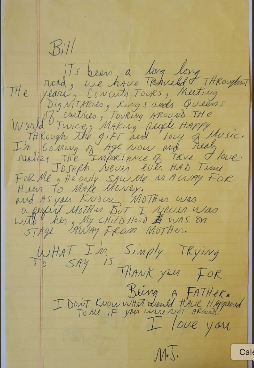 Here's another note from Michael Jackson to Bill Bray - "[..] What I'm simply trying to say is Thank you for being a Father. I don't know what would have happened to me if you were not around. I love you."  Watch #MichaelMovie #relationshipgoals -