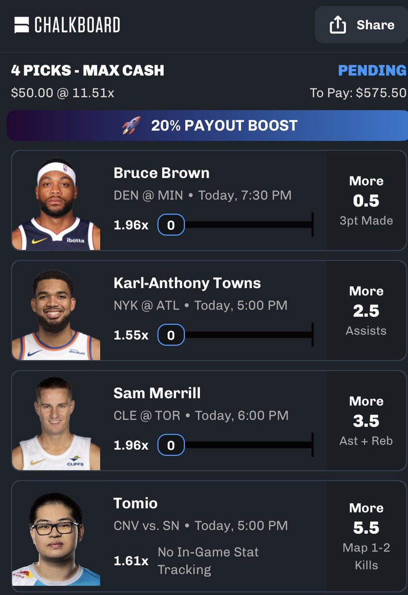 DrezyPlays's tweet photo. ⭐️NBA PLAYOFFS CHALKBOARD⭐️

‼️Picked my favorite NBA play from each game and paired it with my fav LOL square‼️

Who’s ready to cash out tonight? Sign up and deposit below for some FREE cash⬇️⬇️ https://t.co/A1muwY51RI