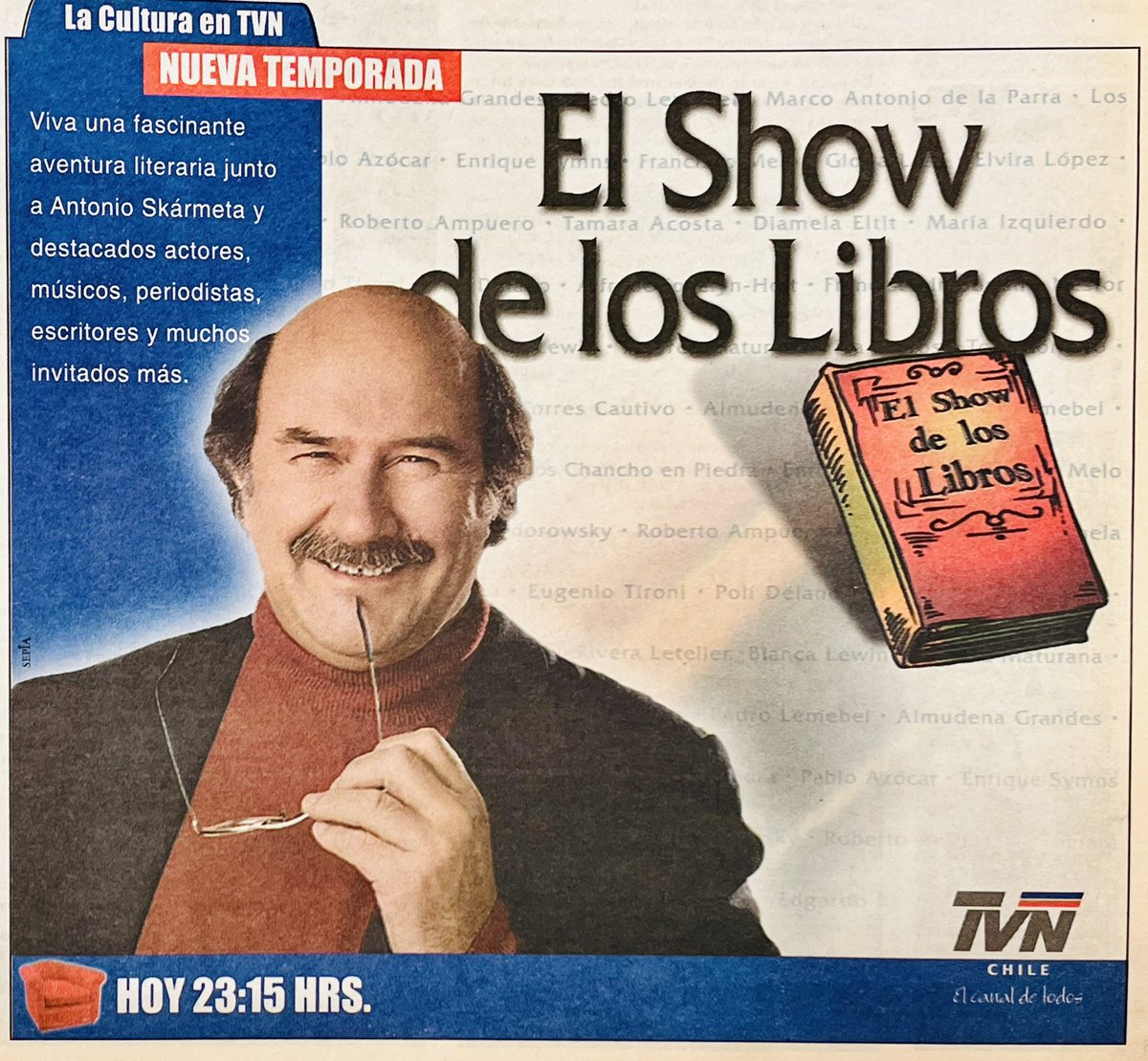 Hoy es el Día del Libro... 
Día de El Show de los Libros
lateledeantes.cl/2025/11/el-sho…