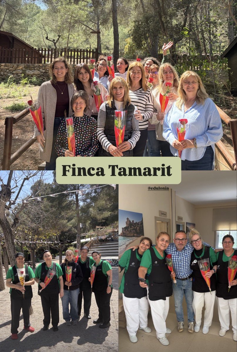 Edulonia's tweet photo. Bona diada de Sant Jordi!  🌹🌹 per a totes les noies de les #casesdecolònies de @Edulonia Vallclara, Capella (Poblet), Tamarit i Prades. #coloniesescolars https://t.co/LdaQI9tWZR