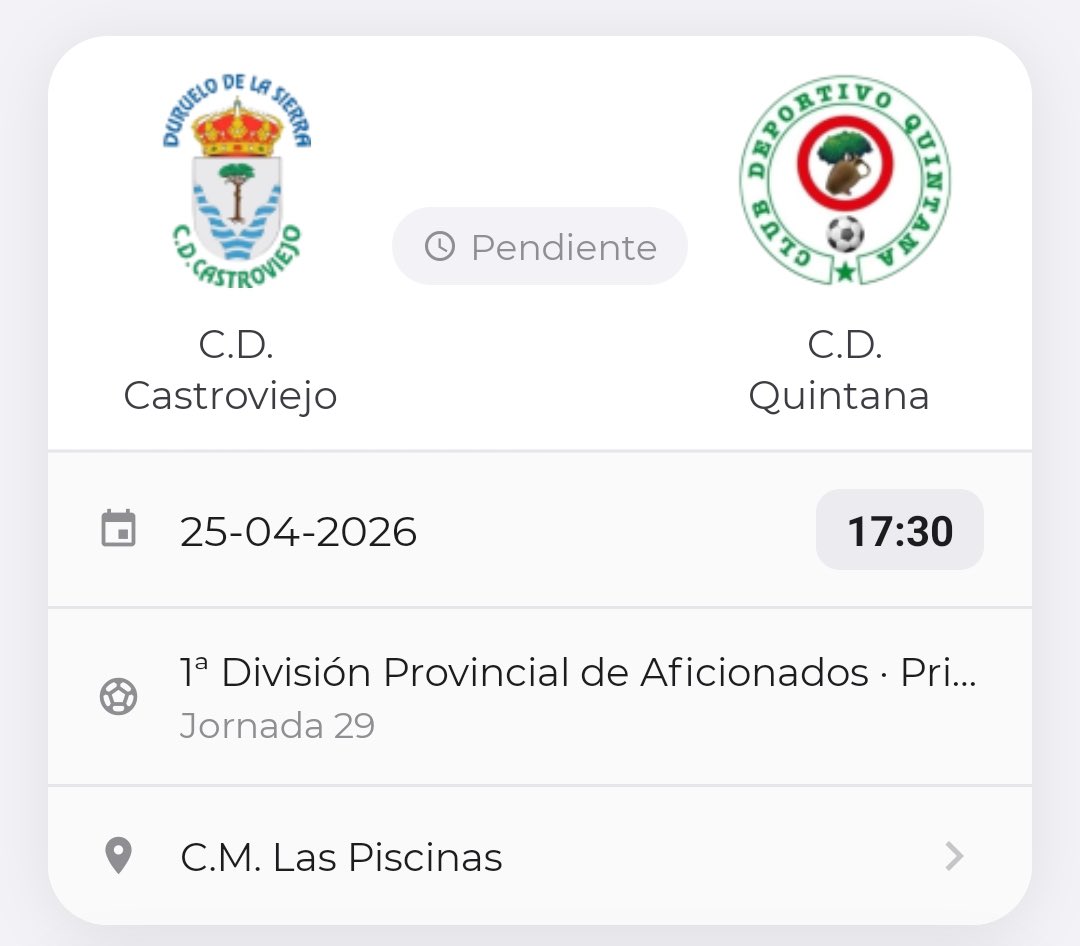 Este sábado visitamos al Castroviejo, que se ha convertido en flamante finalista de Copa Diputación. Queremos  conseguir el triunfo y vamos a por ello. #VamosQuintana 💚🤜🏻🤛🏻