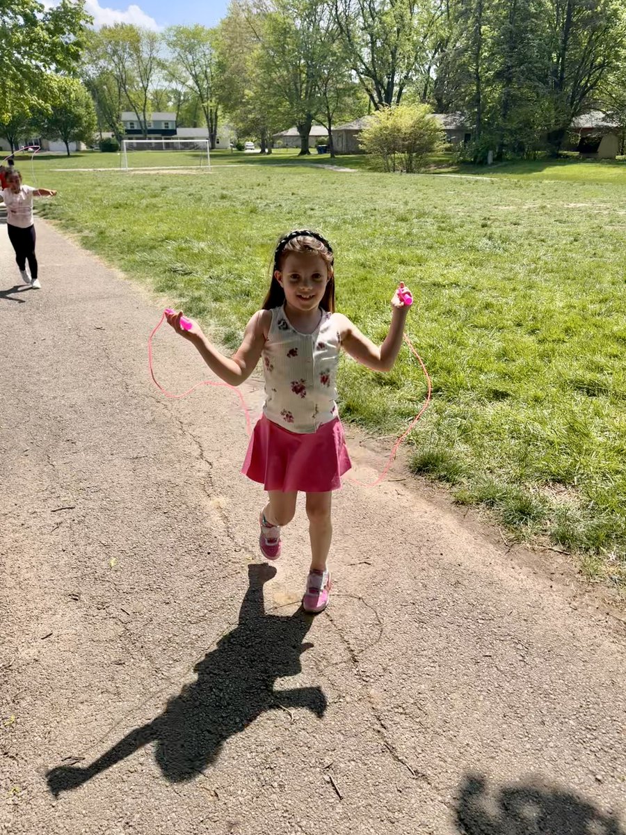 WBEdaviduke's tweet photo. We had to try out our own jump rope skills for exercise day! https://t.co/VSxHXnePAT