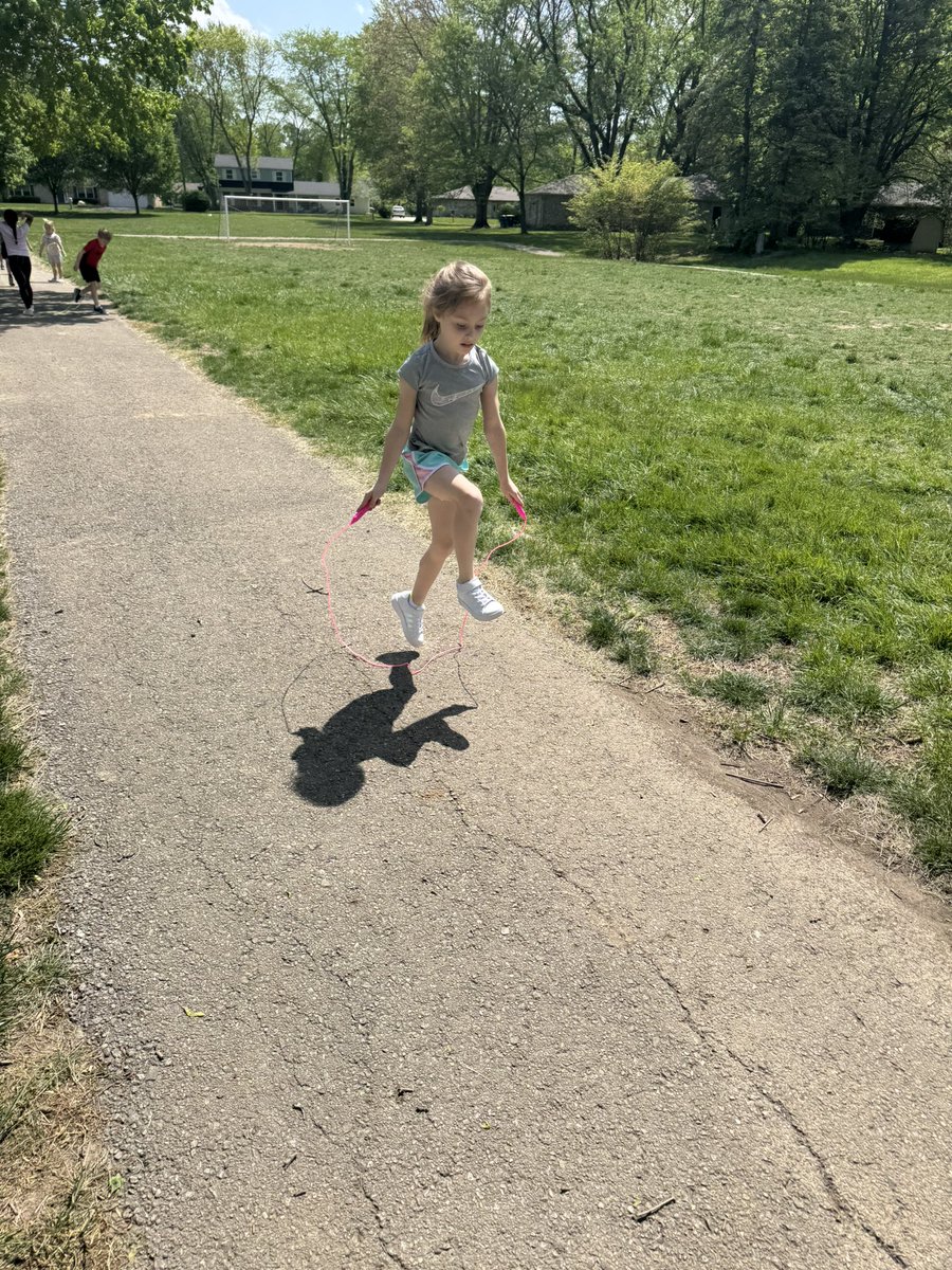 WBEdaviduke's tweet photo. We had to try out our own jump rope skills for exercise day! https://t.co/VSxHXnePAT