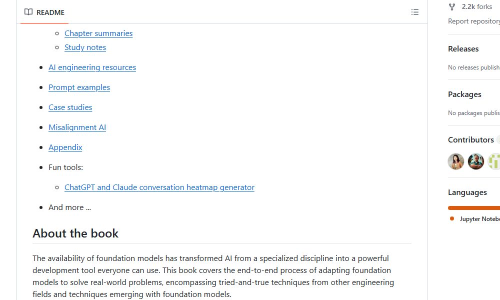 clxymox's tweet image. 💻 aie-book
⭐ 15,137 stars

**"Ressources pour les ingénieurs en IA : le guide pratique pour l'ingénierie moderne (Chip Huyen, 2025)"**
#GitHub