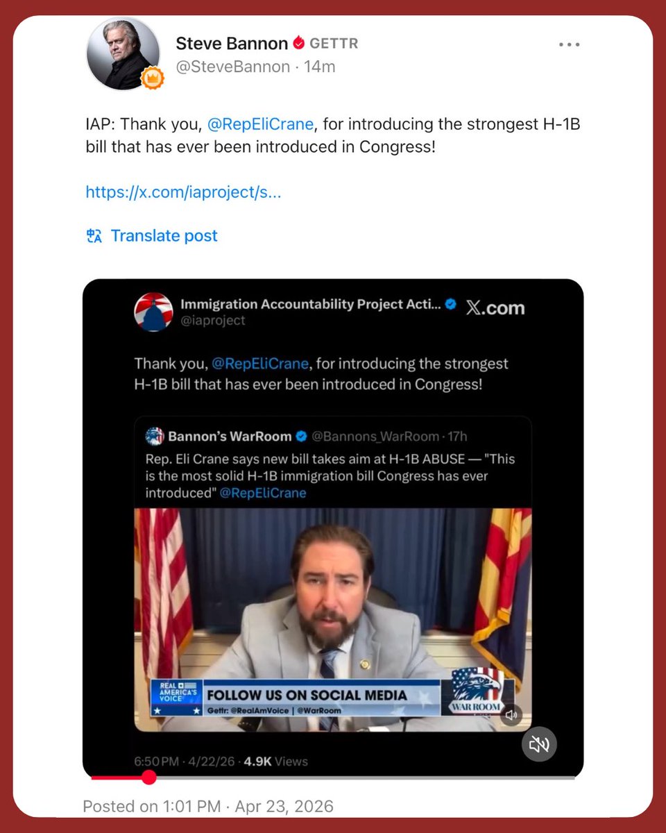 Bannon’s WarRoom tweet media