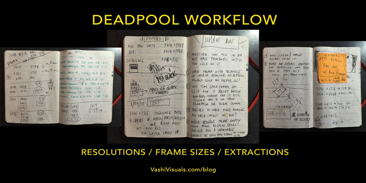 vashikoo's tweet photo. I built the post-production pipeline for DEADPOOL. A workflow for seven editors, assistants and VFX cutters. Before the creative work begins, a properly set-up project is critical. 9 months of post and our only major issue was that 10 Mac Pro trash cans overheated and died. https://t.co/clhEPT3och