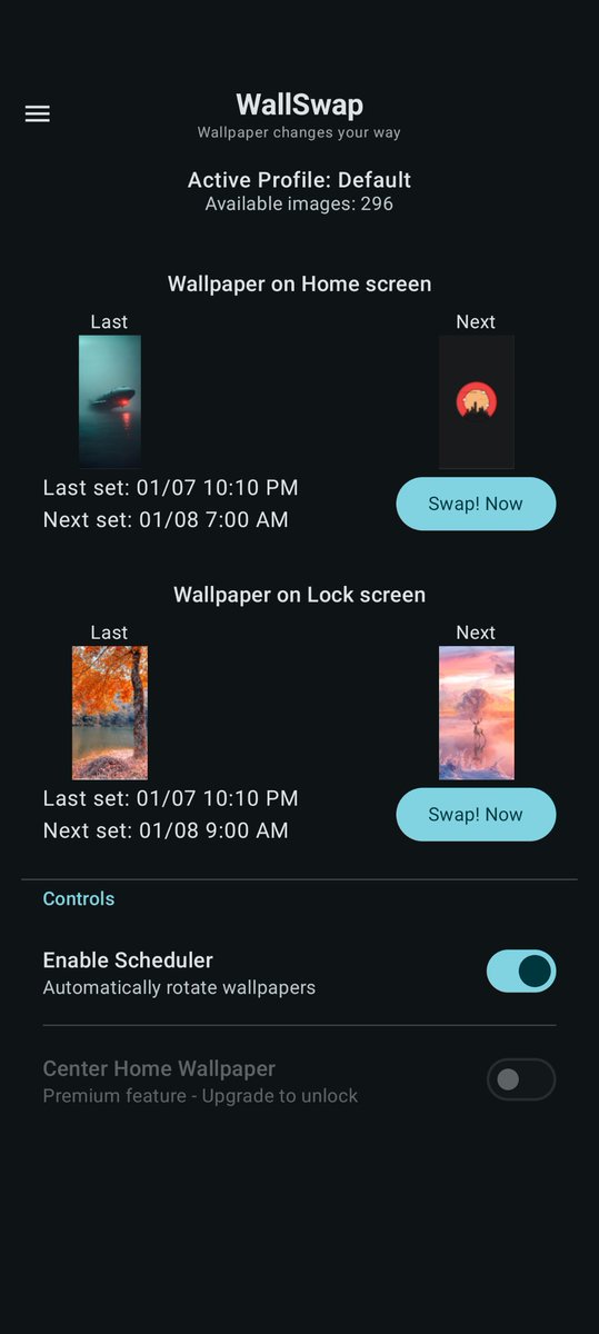 WallSwapApp's tweet image. Stop ghosting your gallery! Energize your screen with WallSwap. ⚡️ It breathes life into your own photos with battery-efficient rotation and sleek Material You design. No ads, just your best memories. 📲

👇 Get it on Google Play:
play.google.com/store/apps/det…

#WallSwap #Android