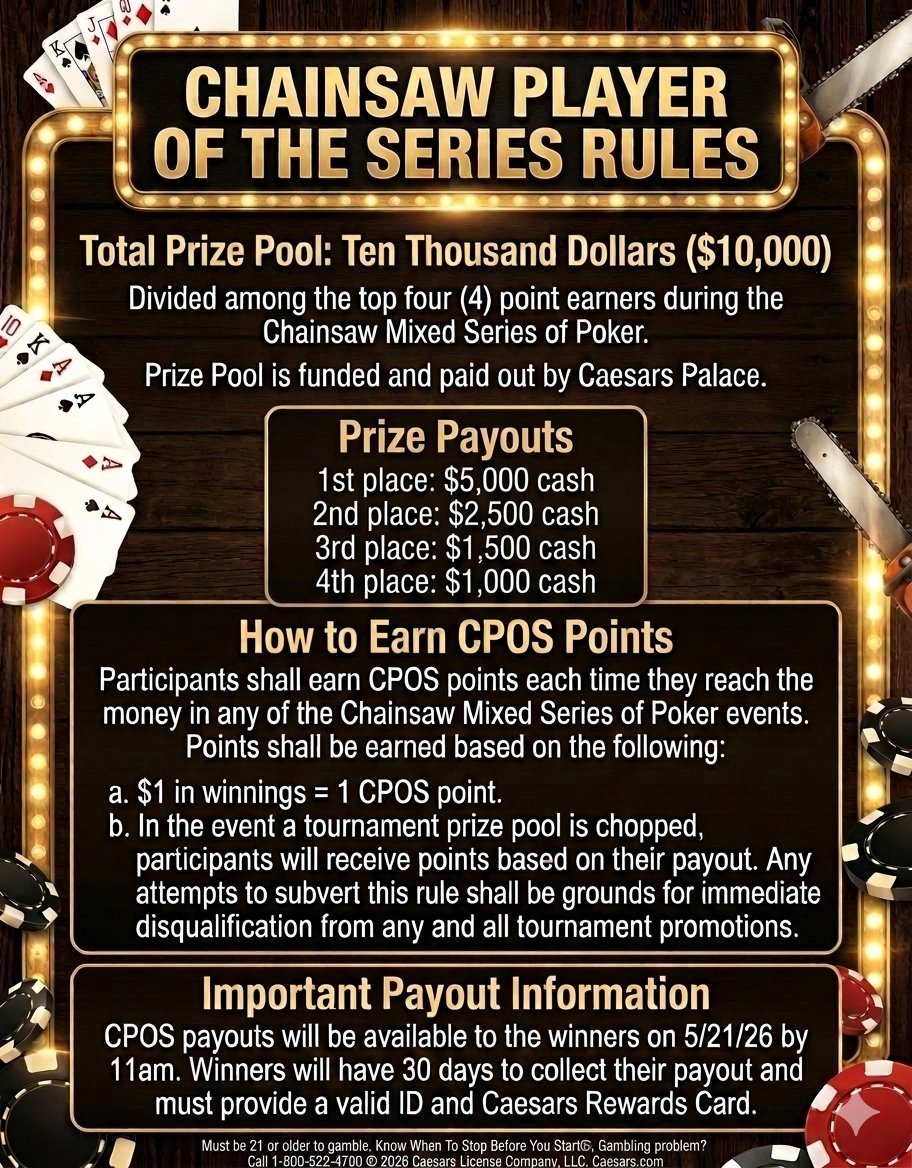 Caesars Palace Poker Room tweet media