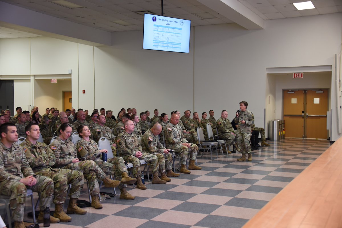 PADMVA's tweet photo. Safety took center stage today at Fort Indiantown Gap during the installation’s annual TAG Safety Stand Down.

Soldiers, airmen, and civilian teammates came together for sessions covering every aspect of workplace and operational safety, explored resources at a safety fair, and recognized individuals leading the way in safe practices.

Because every mission starts with taking care of our people.