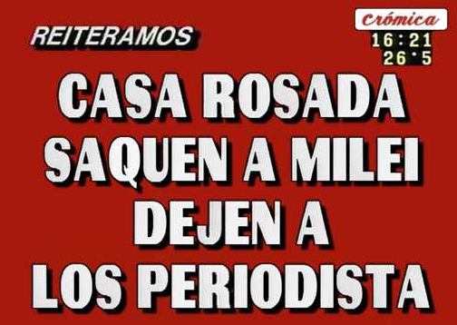 CASA ROSADA

FIN DEL GOBIERNO DE J. MILEI