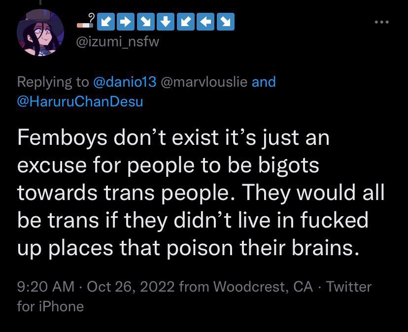 <a href="/Femboywrestling/">🏳️‍⚧️gwen🏳️‍⚧️</a> Remove femboy from your name, you side with those who hate them