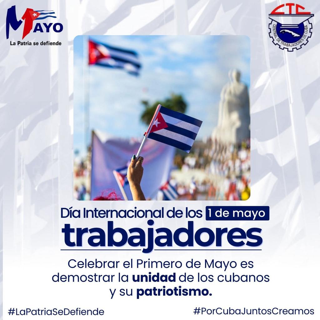 Por un primero de mayo, más unidos y firmes para la defensa de la Patria.<a href="/Yamilet50088609/">Yamilet Herrera</a> 
<a href="/EspinosaFr50899/">Frank Espinosa Hernández</a> 
<a href="/Mercede80671237/">Mercedes Torres Pérez</a>