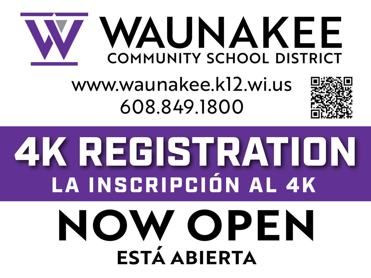 WaunakeeCSD's tweet photo. Still have questions about 4K or enrollment for next school year? We’re here to help. Join us virtually for a #WaunakeeWAY 4K Q&amp;A and get your questions answered about WCSD 4K and Get Kids Ready. 
Thursday, April 30
1:00–1:30 pm or 6:00–6:30 pm
https://t.co/T5pahjqLUK https://t.co/RWoT5RWrR5