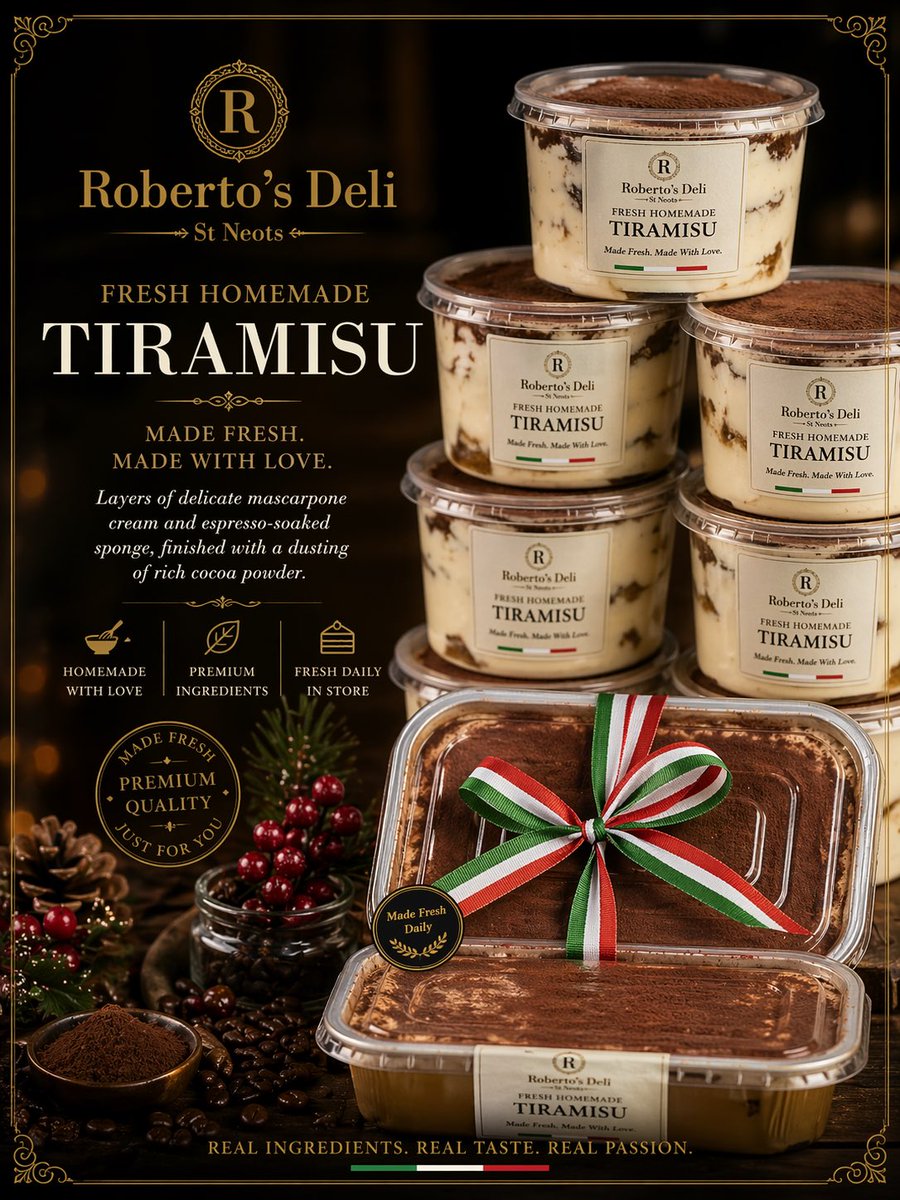 RobertosDeli1's tweet image. Fresh Homemade Tiramisu, Panforte cake , Chocolate chips &amp;amp; Hazelnut Biscuits , Almond &amp;amp; Pistachio Biscotti ,and cannoli filled with pistachio cream or patisserie cream made by Roberto’s Deli .#robertosdeli #cheeseshop #stneots #shoplocal #wineshop #coffeeshop #tiramisu #panforte