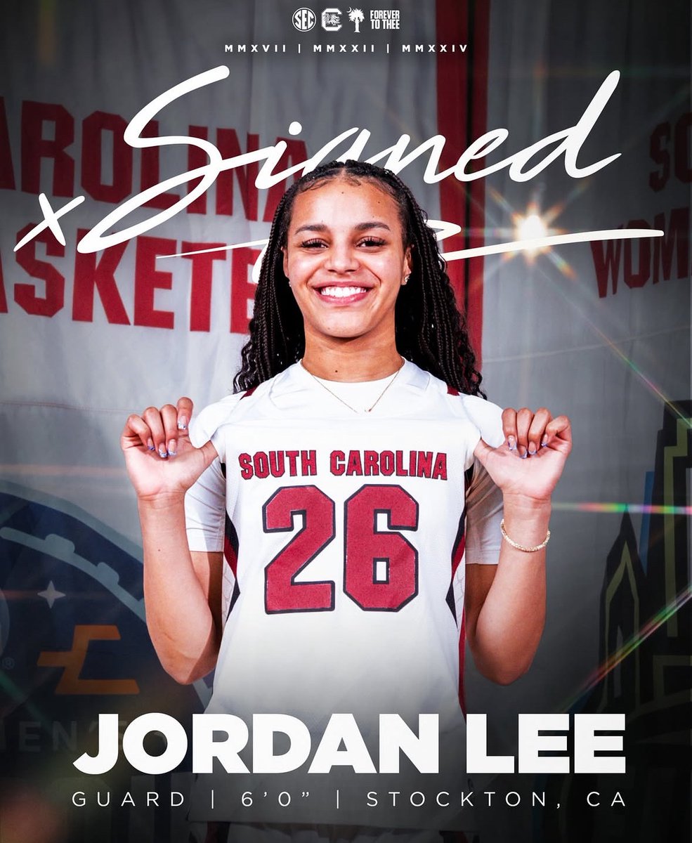 It’s official SC fans 6’0 Jordan Lee ranked 8th in her class… signed the papers! 

🔥🔥🔥🔥🔥🔥🔥🔥🔥🔥