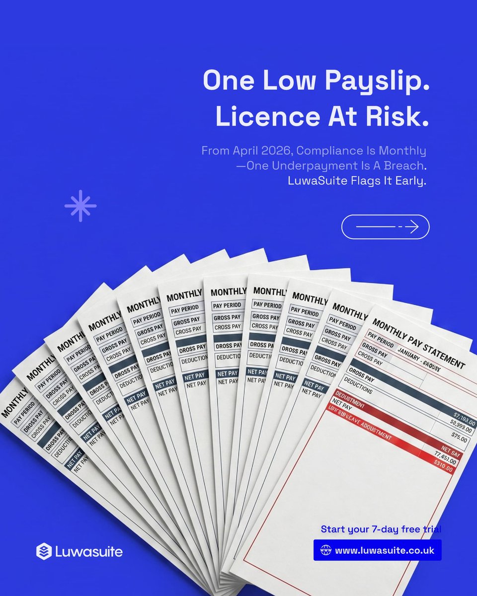 LuwasuiteUK's tweet image. 5 reasons sponsor licences get revoked (and how to avoid each one)

Every one of these is preventable. Every one is automated in LuwaSuite.

#SponsorLicence #ComplianceTips #HomeOffice #LuwaSuite #RightToWork