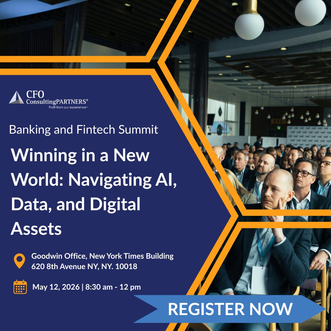 CFOConsulting_'s tweet image. Join us in person on May 12 for Winning in a New World 2026, where we’ll talk about AI in financial services, where things can go wrong, and what it takes to get your data in a state where AI can add tremendous value.

Register here: monkeylink.co/b8f53c

#Banking #Stablecoins