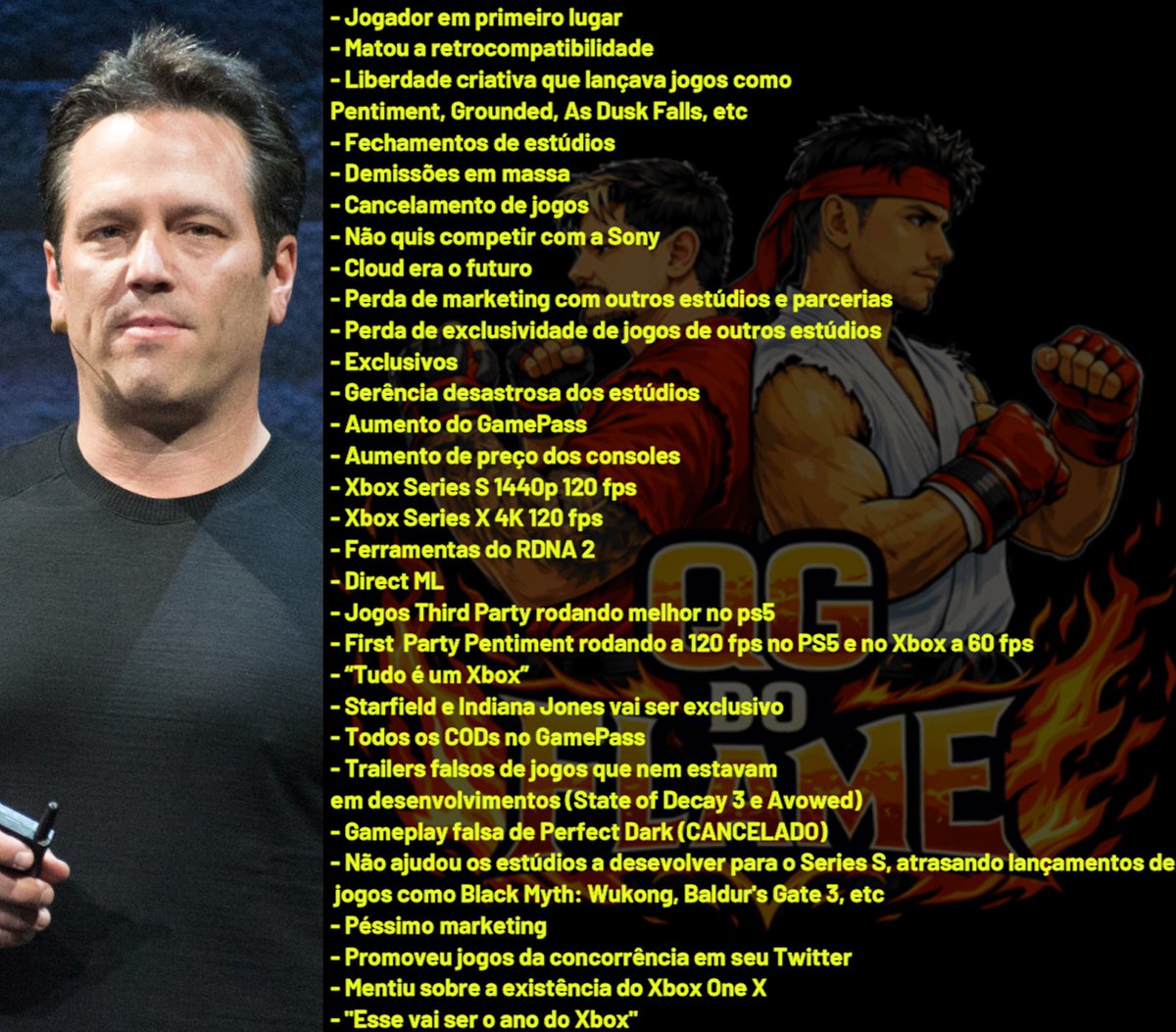 JuniorFD07's tweet photo. Ora, ora, ora... Mas o Phill Spencer não era bom? Agora vocês estão batendo palmas para tudo aquilo que nós criticávamos e a nova CEO está mudando? Os 120 reais no GP, serviu para mostrar quem são os aproveitadores do Xbox divulgando link de lojinhas por ai!   
Lista de traições: https://t.co/ecsNAp0YNs