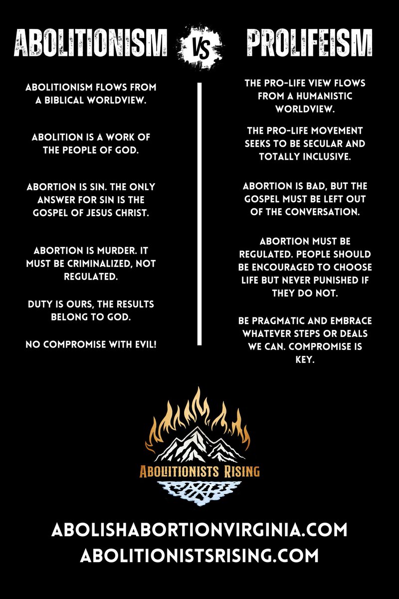 JasonGarwood's tweet photo. Abolitionists are not being pedantic when we insist on a distinction between abolition and pro-life. We believe abolition is the biblical response to moral atrocity. God’s law is always the standard. https://t.co/sOXjB8gBGj