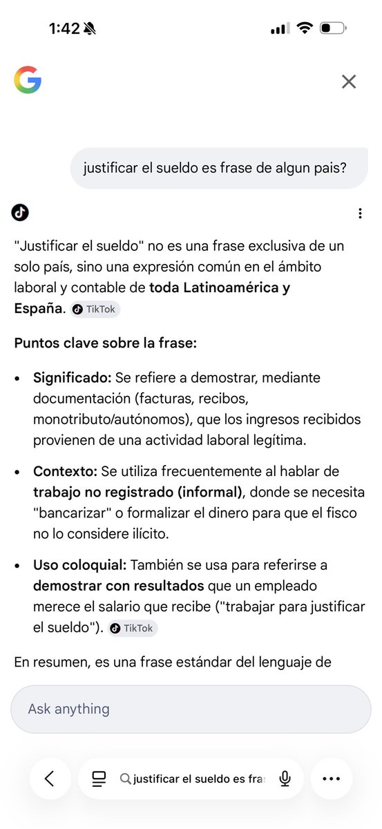 imaginate querer aduenarte de una frase internacional del lenguaje espanol 😂😂😂 ustedes se inventan tantas ridiculeses