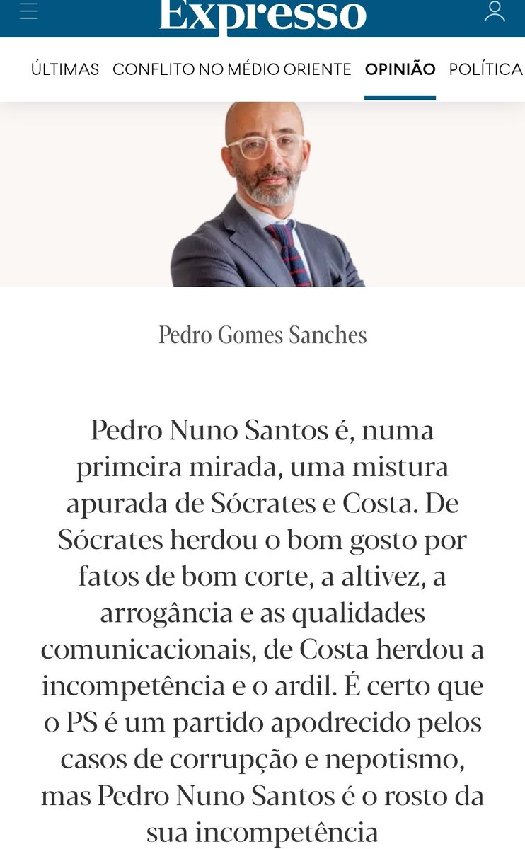 ANÁLISE INCOMPLETA
- Todos os corpos são constituídos por cabeça, tronco e membros.
Dada estas características por PGS, eu diria que o tronco seria de Sócrates e os membros de Costa. Ou seja, fica a faltar a cabeça.
(Segue o fio)  🧵