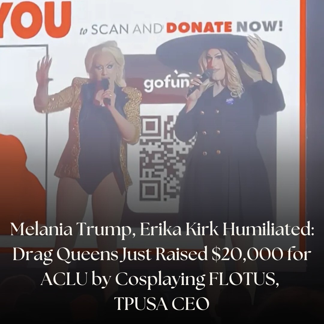 IBTimesUK's tweet image. Drag queens in New York mocked Melania Trump and Erika Kirk in a camp fundraiser they say brought in $20,000 for the ACLU.

#Melania #Trump #ErikaKirk #DragQueens #NewYork #ACLU 

Read More: ift.tt/pirbl1u