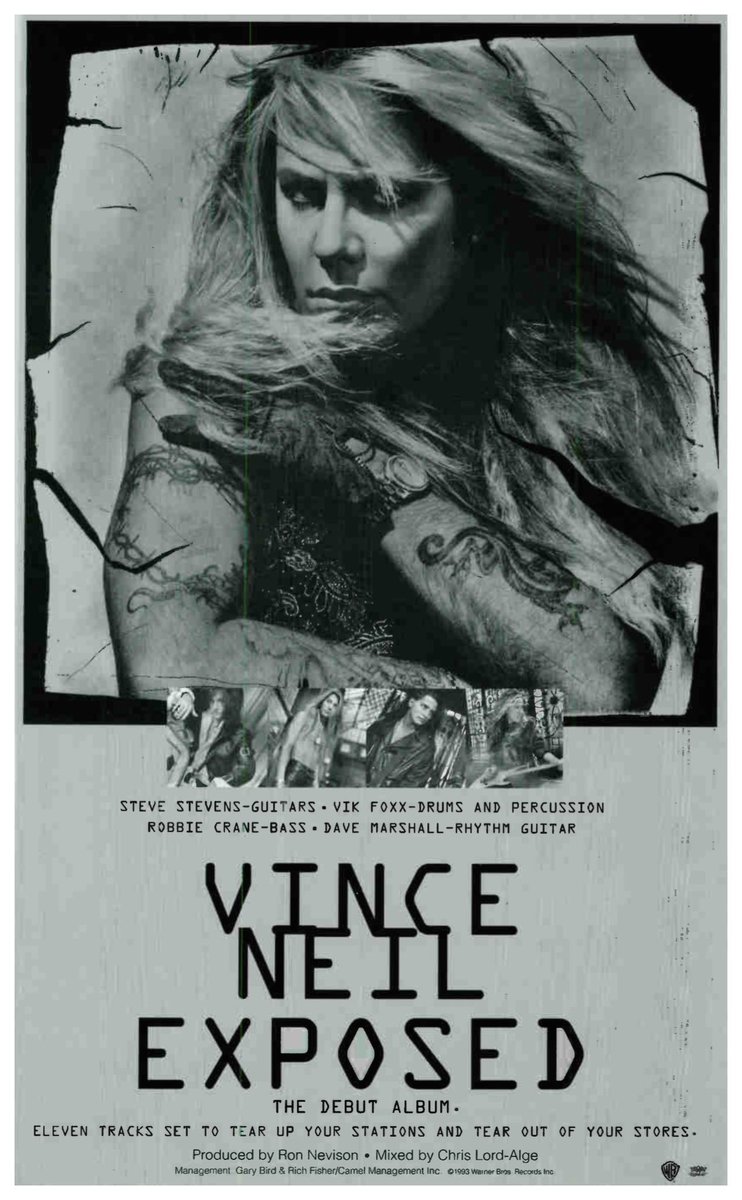 mitchlafon's tweet image. #Throwback Ad
From the April 23rd 1993 issue of The Hard Report

Announcing debut Vince Neil solo album, Exposed! 

Brilliant album! Time for a deluxe edition with all the B-Sides &amp;amp; Japanese bonus tracks!
