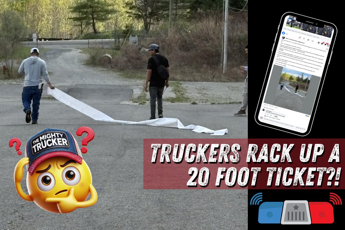 AAofOO's tweet photo. According to police, a traffic stop ended with a 20-foot-long ticket. 😲 

Some people think it’s AI, others aren’t so sure. 🤔 

Take a look and decide for yourself: https://t.co/oUw29FshNv https://t.co/VrMn2Y0ZCX