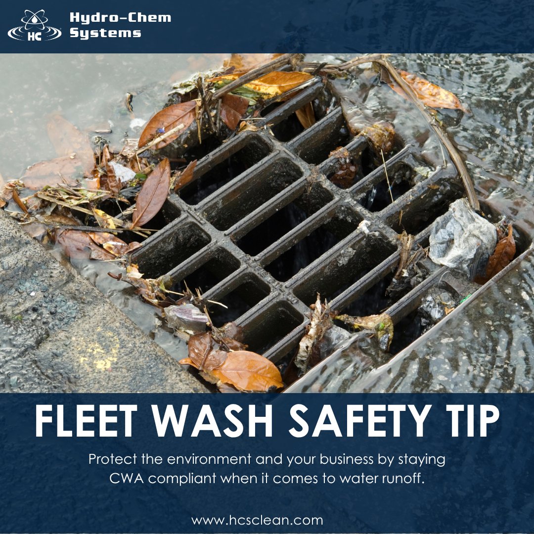 HydroChemSys's tweet image. Clean trucks shouldn't mean dirty water. Even with biodegradable soaps, wash runoff can contain oils and grime that violate the Clean Water Act. Check your local rules to see if you need a capture and reclaim system to stay compliant. #FleetMaintenance #EPA #PressureWashing