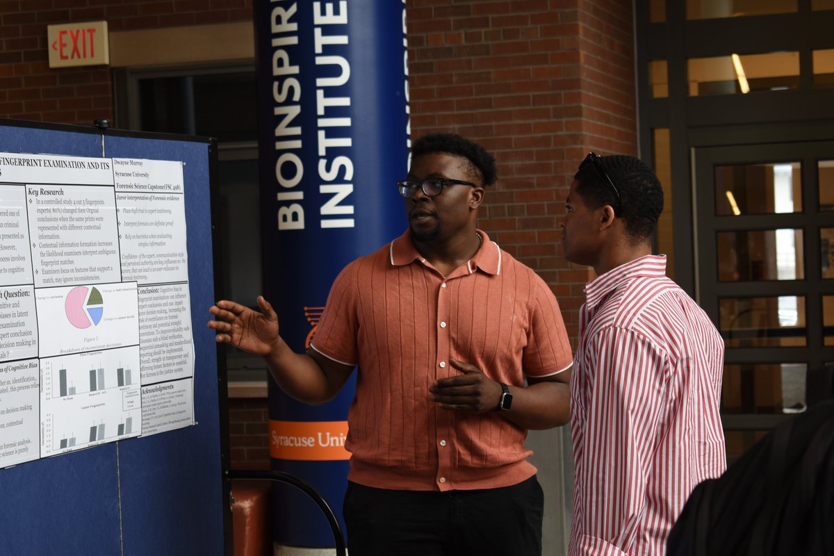 SUForensics's tweet photo. Awesome job to our Forensics undergraduate seniors who presented their Capstone research! 📊🧑‍💼

During a Capstone project, students formulate a research topic that bridges both forensic science and their primary major and present their findings at one of our poster sessions. https://t.co/oKso0CTlmN