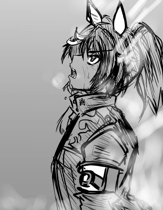 #カツラギエース生誕祭2026 初めて知った時そのカッコ良さに一目惚れした。過去絵でお祝いおめでとうエース!