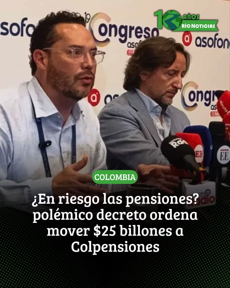RioNoticiasCo's tweet image. #Colombia | ¿En riesgo las pensiones? polémico decreto ordena mover $25 billones a Colpensiones

rionoticias.co/en-riesgo-las-…
