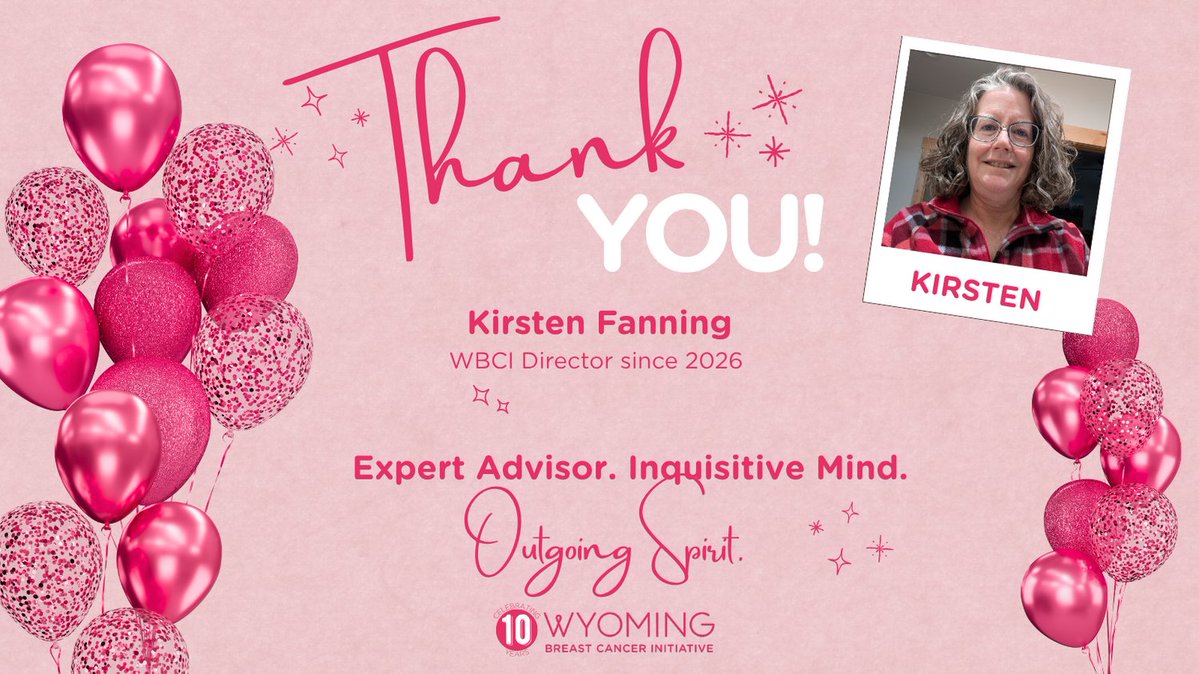 WyBreastCancer's tweet image. It’s #NationalVolunteerWeek! 🌟 Welcoming Kirsten to our Board!

A retired HR pro and a true "driving force," Kirsten’s inquisitive nature and outgoing spirit keep us agile and professional. We’re so excited for what’s ahead with her on the team! 📈🙌✨

#WBCI #NewLeadership #HR