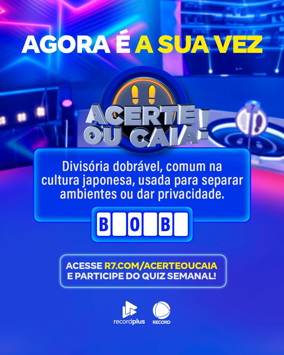 acerteoucaia's tweet image. Essa é para aquele pessoal que é viciado em ver itens de decoração por aí! Consegue adivinhar? ✨

Venha desafiar as suas habilidades! O #AcerteOuCaia é neste domingo (26), logo após o Boom, na tela da #RECORD. 💪