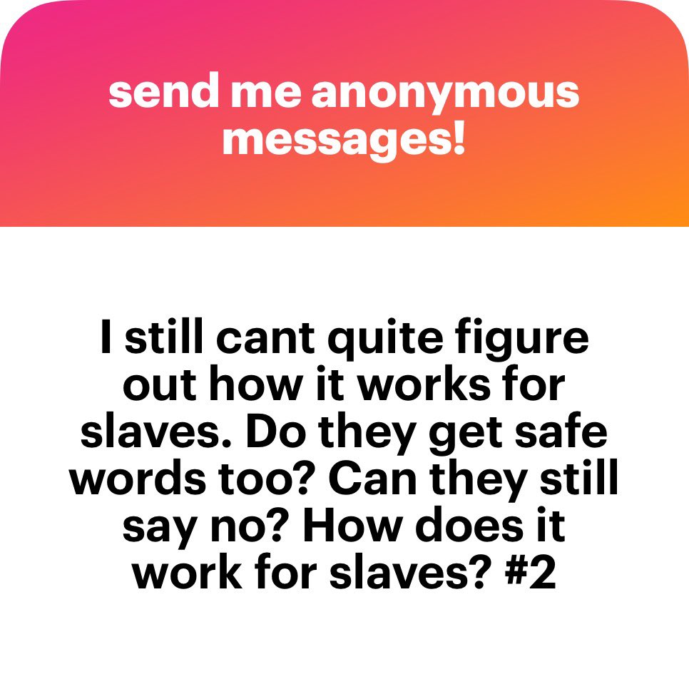 WillHartley1980's tweet photo. There’s a misunderstanding in the language.

“Slave” in kink isn’t the absence of consent.
It’s a structure built on deeper, pre-negotiated consent.

They absolutely can say no.
They absolutely have safewords.

There are zero healthy dynamics where “no” isn’t allowed.

Call it “no.”
Call it a safeword.
Call it tapping out, going quiet, pulling away.

Doesn’t matter what language you use…
there is always a stop button.

The difference is a sub negotiates as things happen.
A slave negotiates before anything ever starts.

Limits are agreed. Boundaries are clear.
And within that framework, they choose to give up control.

But that choice doesn’t disappear. It gets structured. 

If someone “can’t say no” in a way that risks their safety, autonomy, or wellbeing?

That’s not a dynamic.
That’s someone removing consent from the equation.

And once consent is gone… none of the labels matter. You’re in danger.
