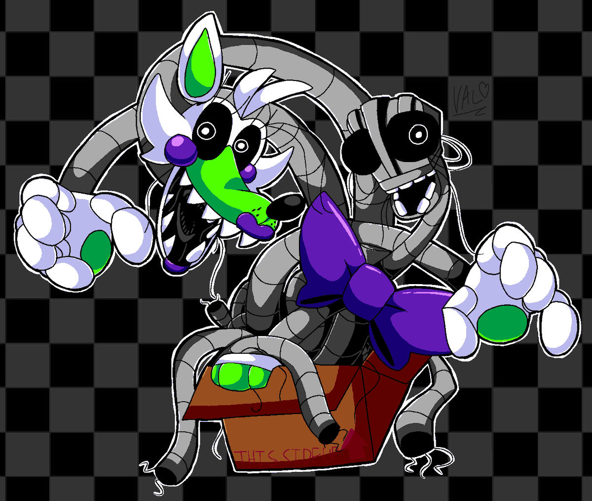 Tangle popping out of a box, as usual. (They have never done that.)
#frickbears3