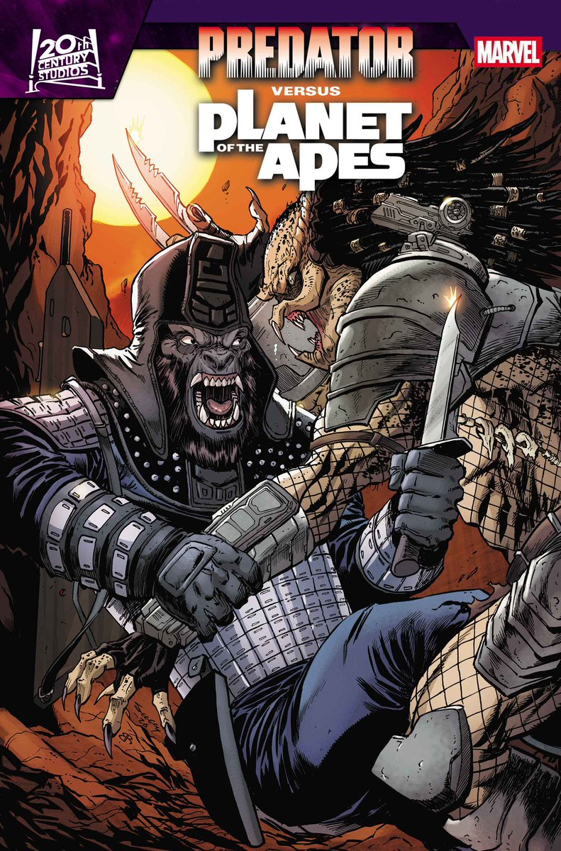 KendrickPejoro's tweet photo. 📌
Announced Today…
PREDATOR vs PLANET OF THE APES!
A five issue series by Greg Pak and Alan Robinson!
Super excited to develop this series with the amazing team at Marvel and creatives! Worlds will collide!
#20CS #PREDATOR #PlanetOfTheApes #StudioFranchise https://t.co/hw3WzJbYm0