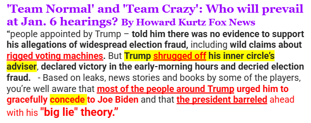 911covfefe's tweet photo. Court clears runway for Trump to be sued: lawyer

HUGE Liar Trump: He hears what he WANTS to hear (1947 til check your watch). Truth has NO meaning .. as seen (1947 til > check your watch) ⌚️📆

June 2022: Fox News Analysis of Trump Jan 6 hearings
https://t.co/N6myZyDWLw https://t.co/DuDfwbhfsb