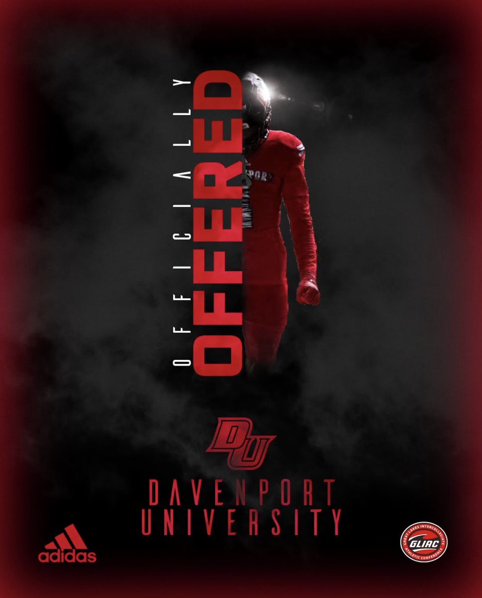 Blessed to receive an offer from <a href="/DU_Football/">Davenport Football</a> 
<a href="/SparkyMcEwen1/">Sparky McEwen</a> <a href="/CoachWalkerDU4/">Coach Walker</a>