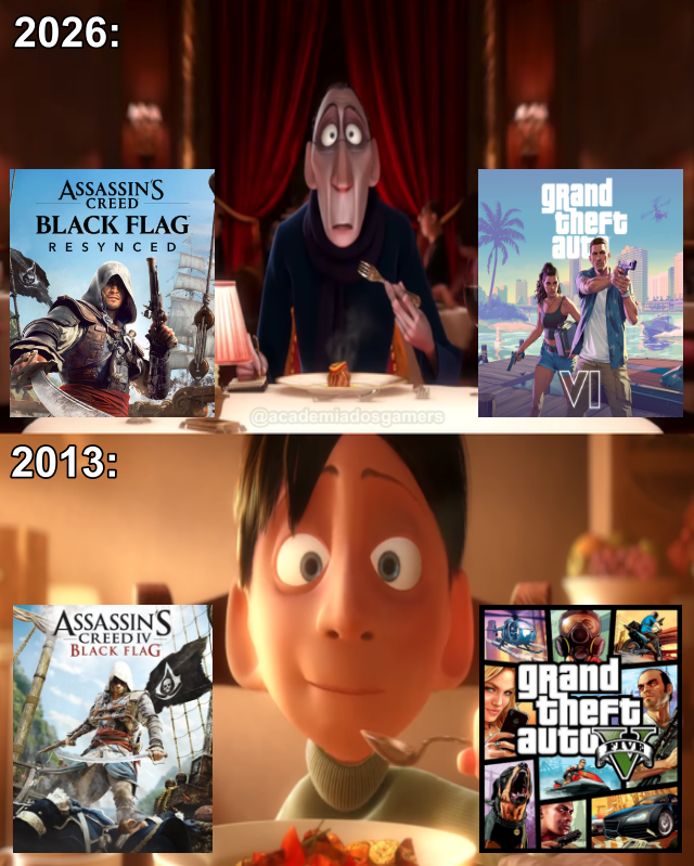 Pela primeira vez em 13 anos, teremos um GTA e um Assassin's Creed no mesmo ano.