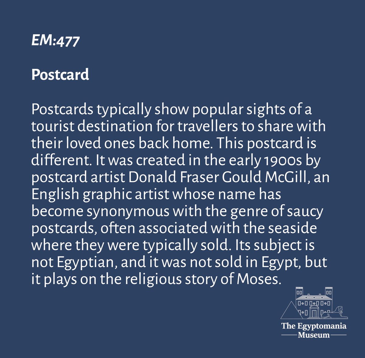 EgyptomaniaMuse's tweet image. Day 113 of #photoaday 

An early 20th century postcard, not made for travellers to Egypt, but for travellers to the British seaside, but using a comedic take on a religious Egyptian theme

#365days #365daychallenge #365photodaychallenge