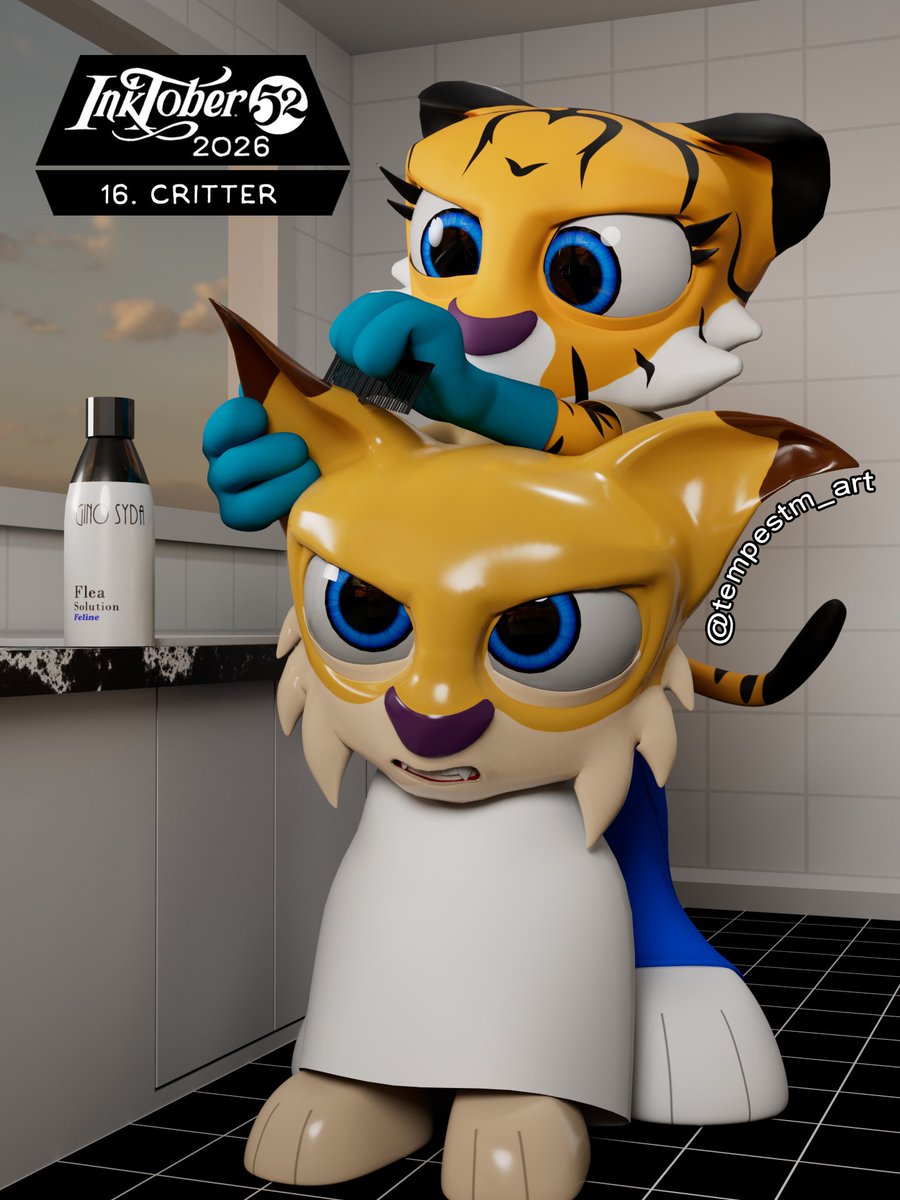 TempestM_Art's tweet image. Inktober 52 2026 - 16. Critter

#inktober #inktober52 #inktober52critter #animation #3danimation #oc #ocart #art #furryartists #furry #furryart