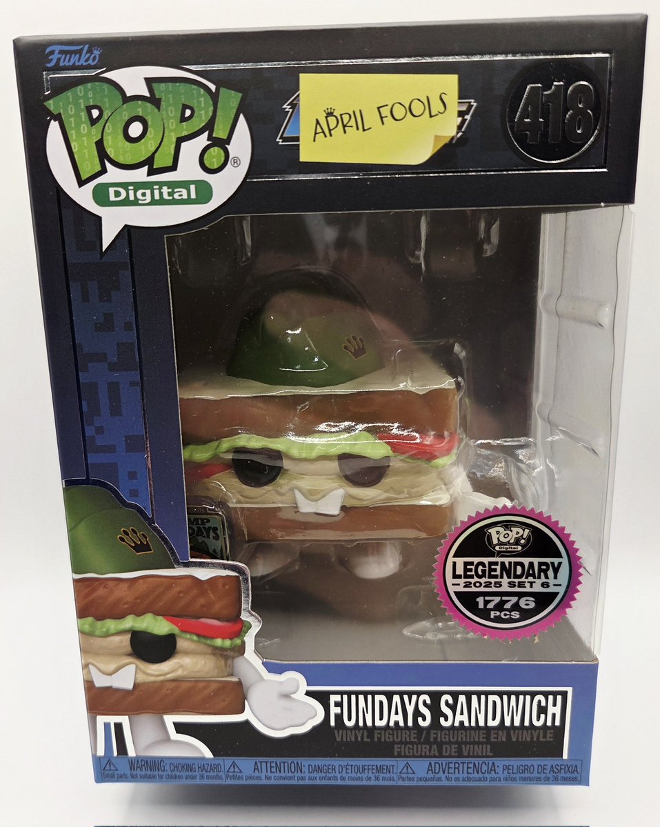 ironman2691's tweet image. Mail call📬!! Got Mr. Sandwich in completing my April Fools series 2 set! #FunkoPop #NFT #AprilFools #FundaysSandwich