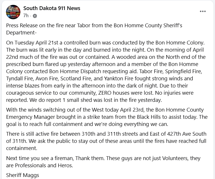 SD Wildland Fire (SDWF) tweet media
